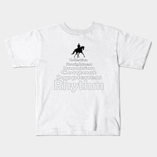 Dressage Training Pyramid Kids T-Shirt